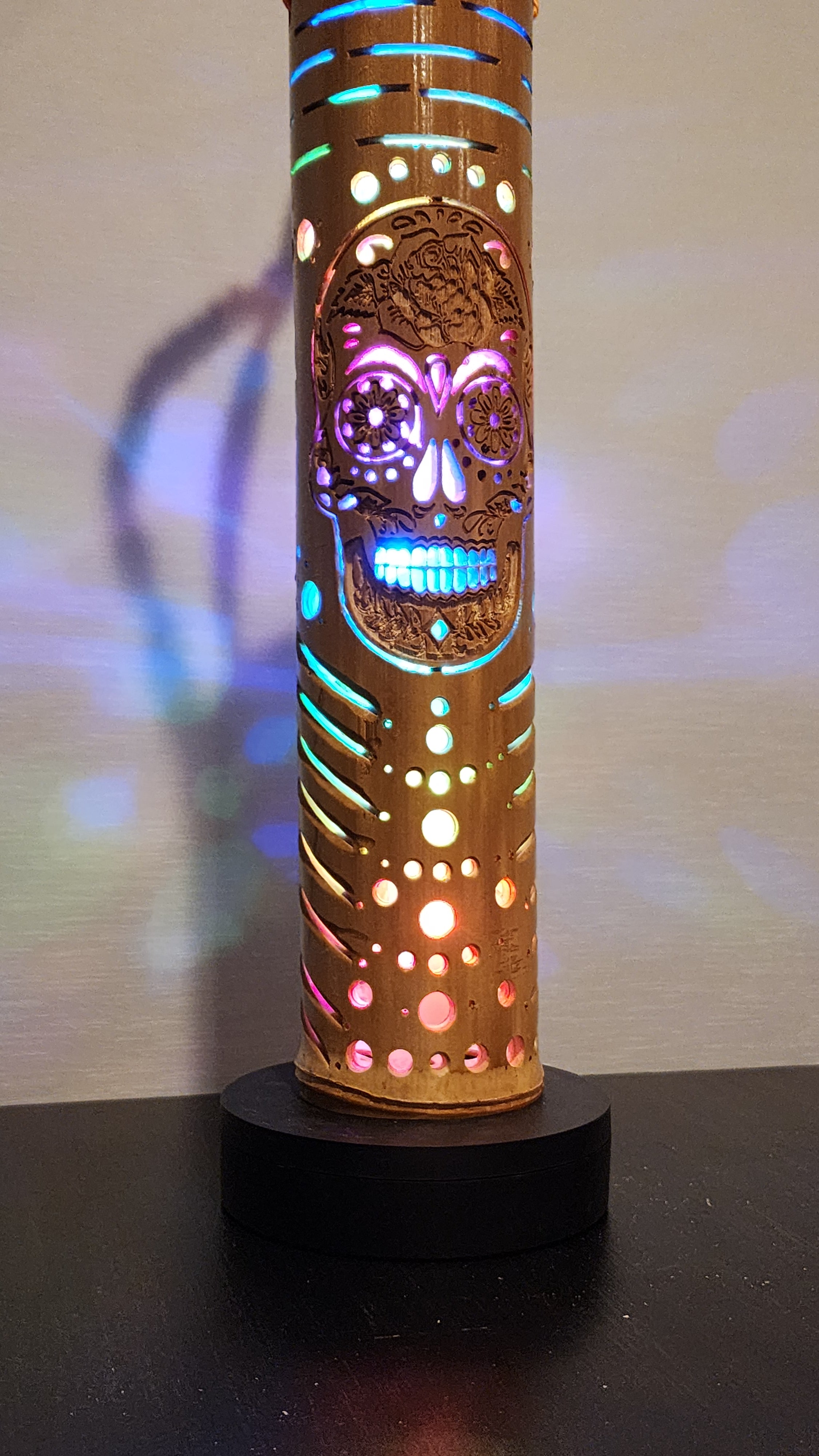 15" Lantern Sugar Skull Signature LED effects Bamboozledlights