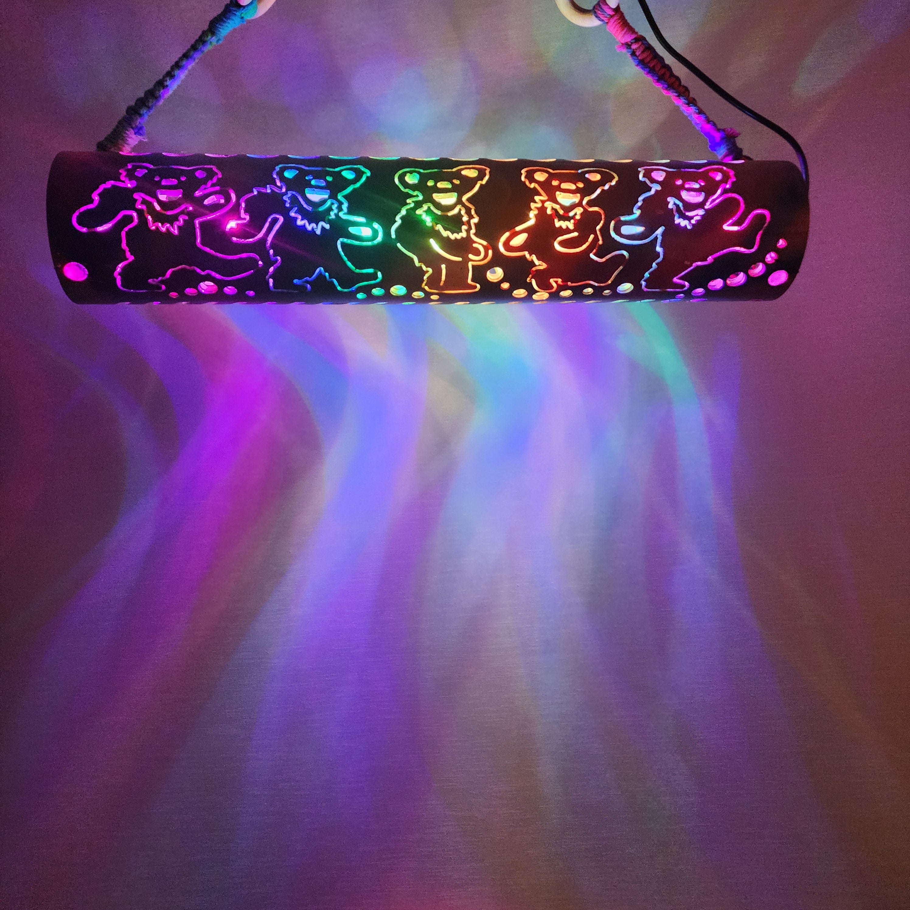 18” Lantern Dancing Bears Horizontal Design Signature LED effects