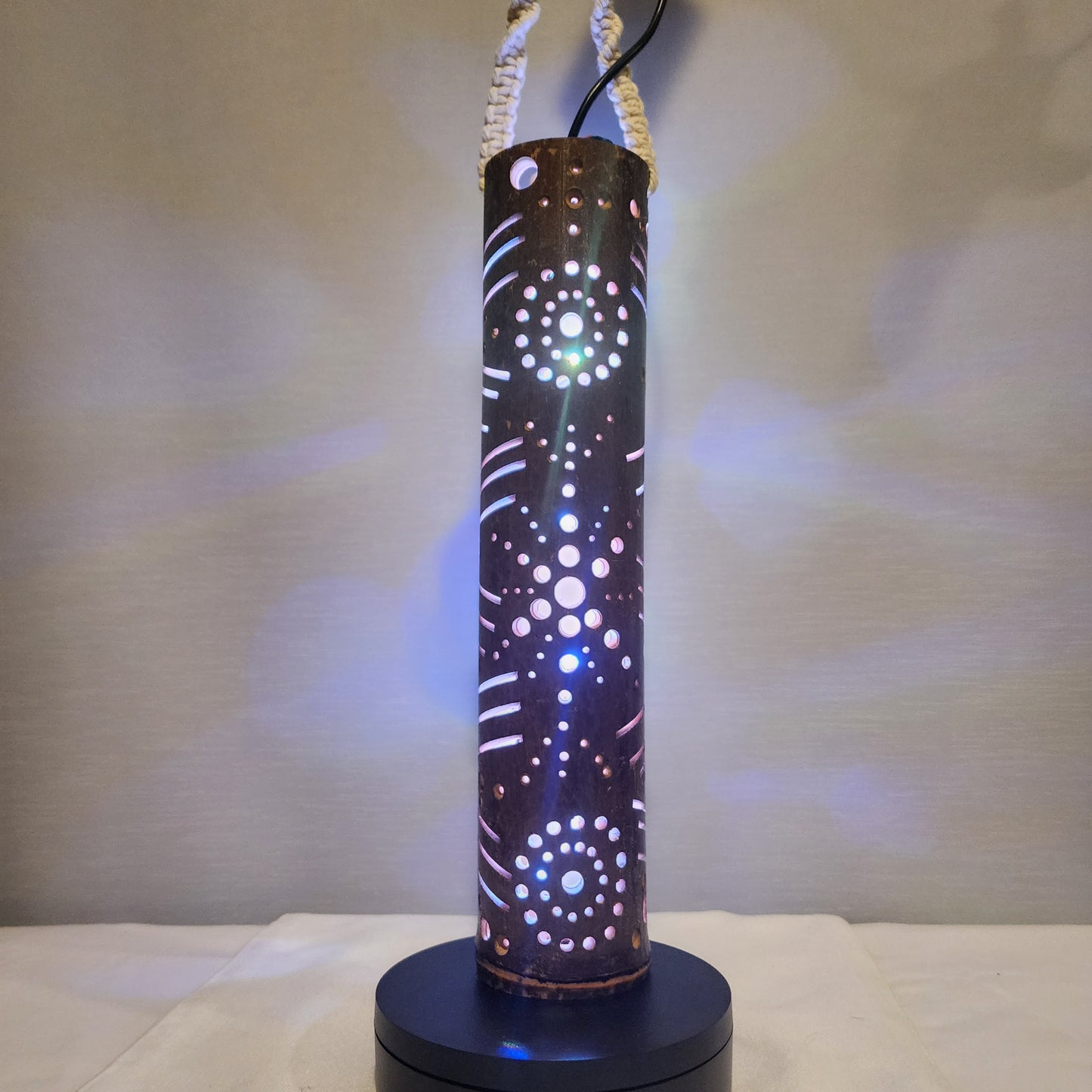 13" Black Bamboo Lantern - Classic