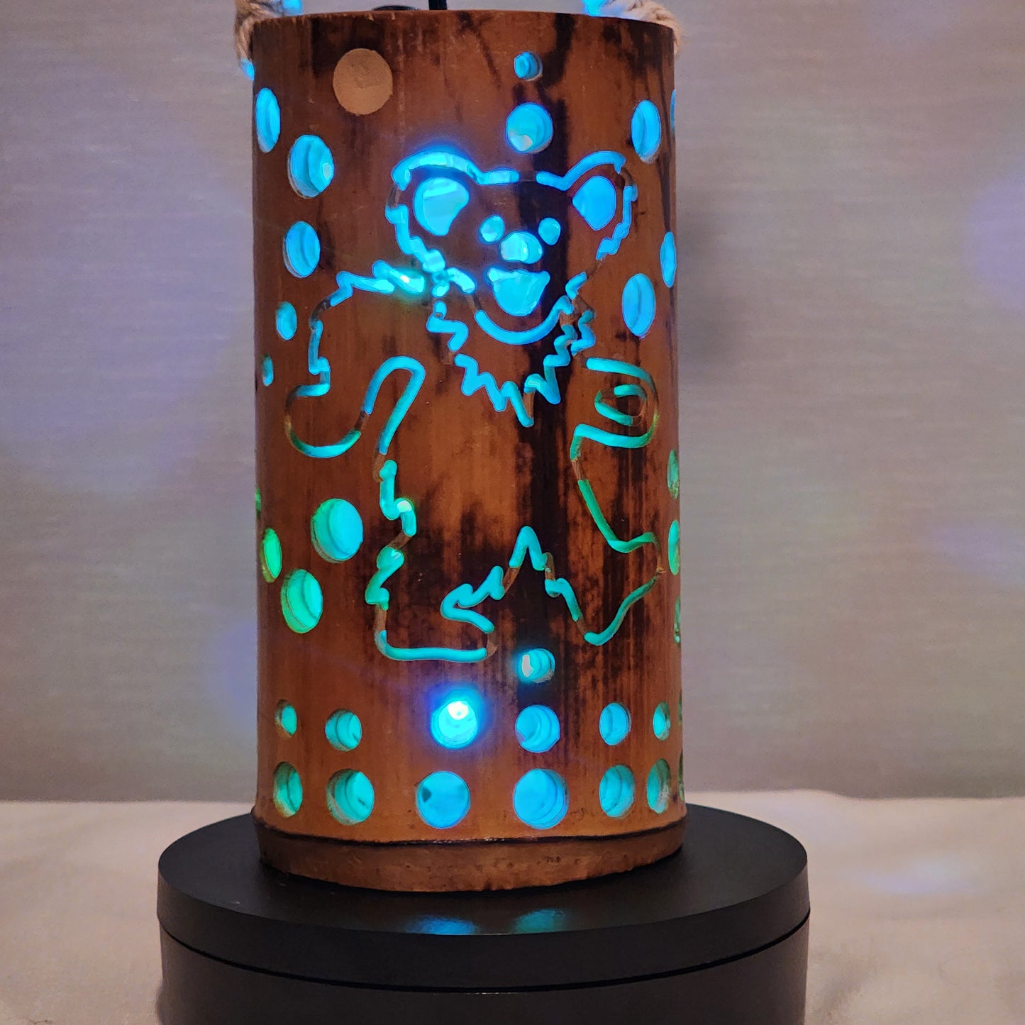7" Bamboo Lantern Dancing Bear