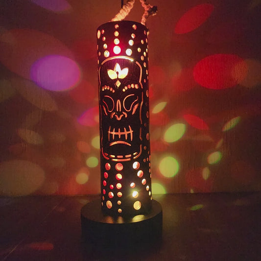 12" PVC Lantern Tiki Design - Signature LED effects