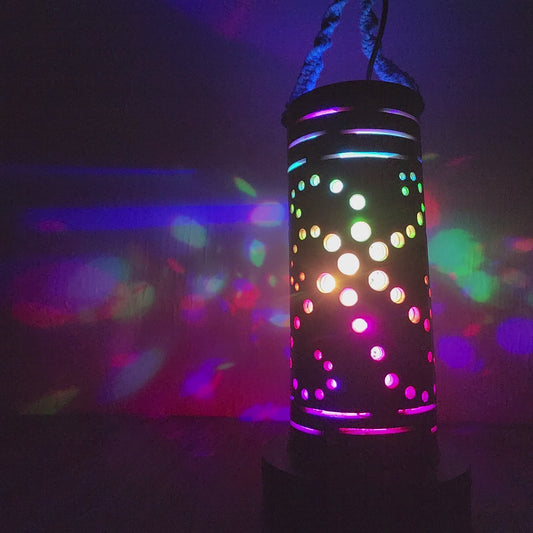 10" Bamboo  Lantern - Mandala