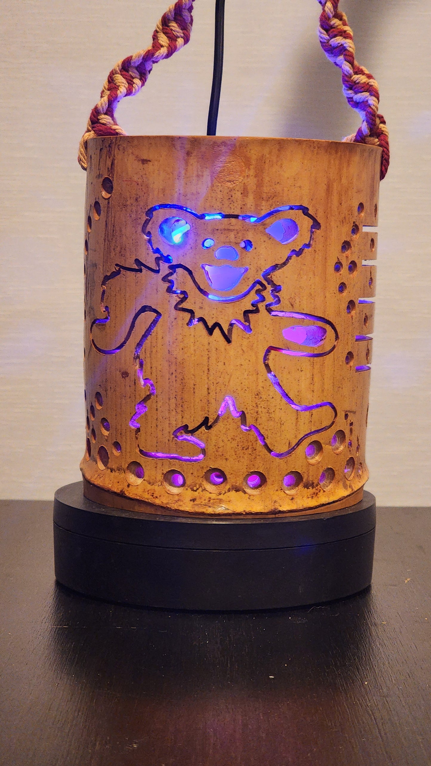 6" Bamboo Lantern Dancing Bear
