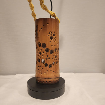 9" Bamboo Lantern Bee Design