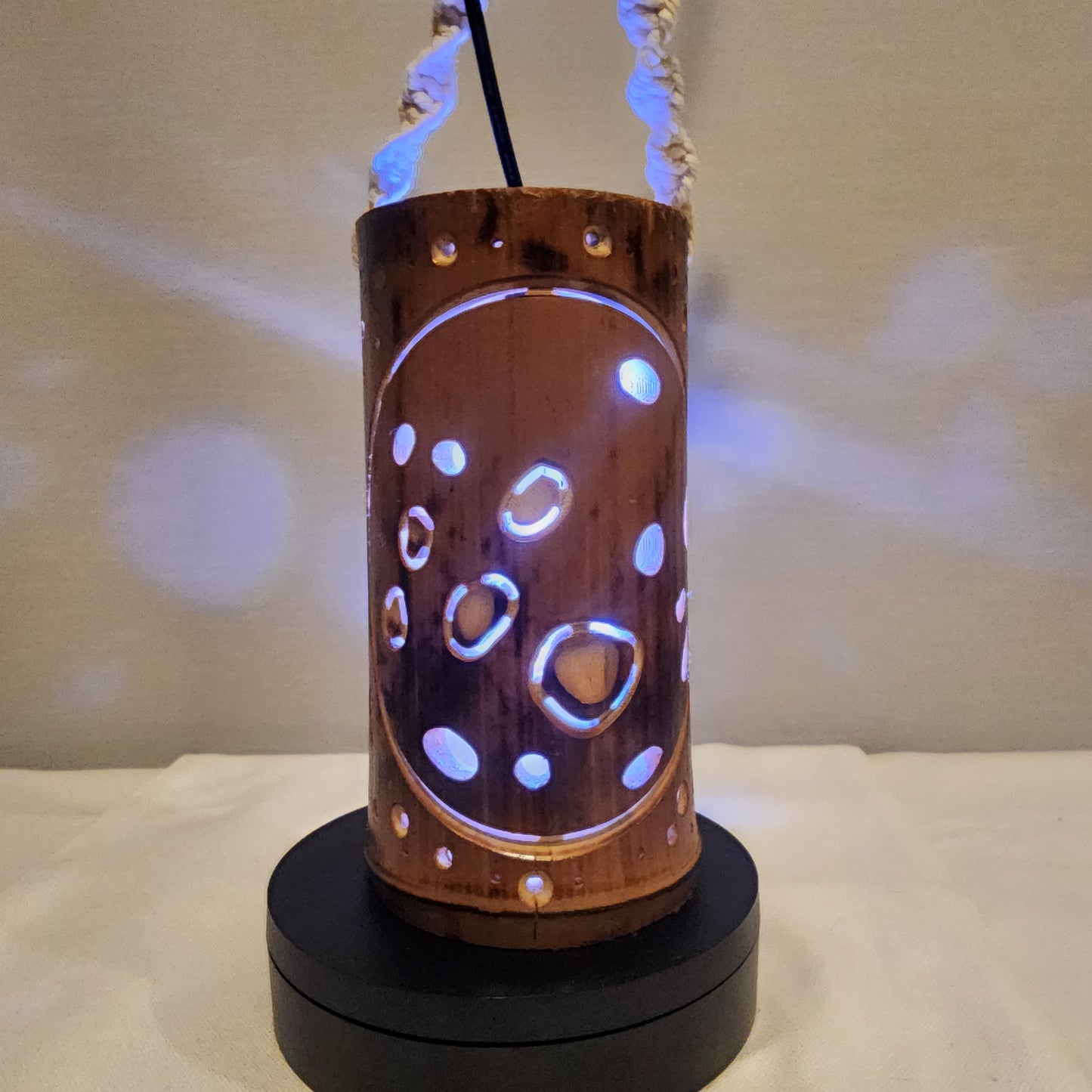 7" Bamboo Lantern - Moon