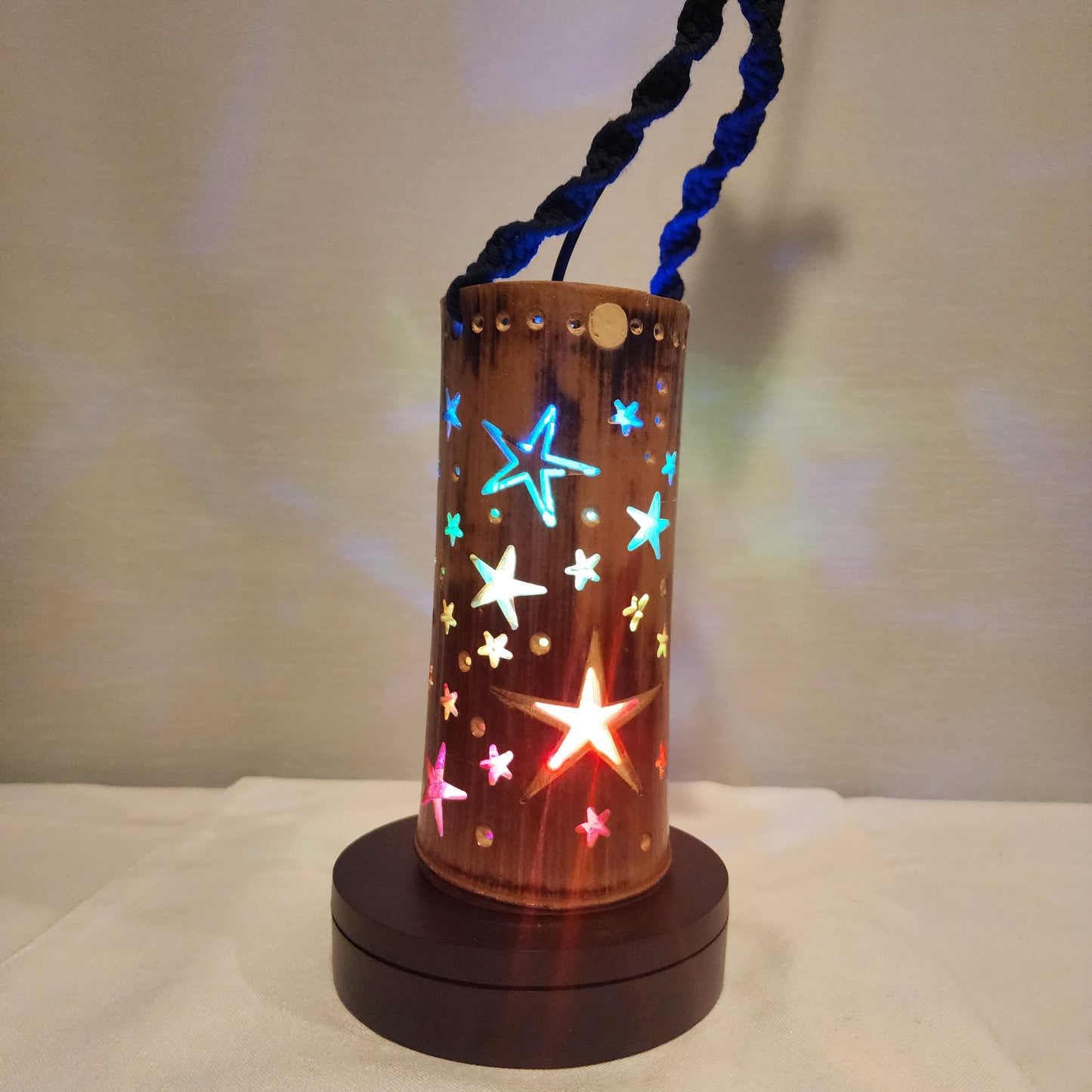 8" Bamboo Lantern -  Stars