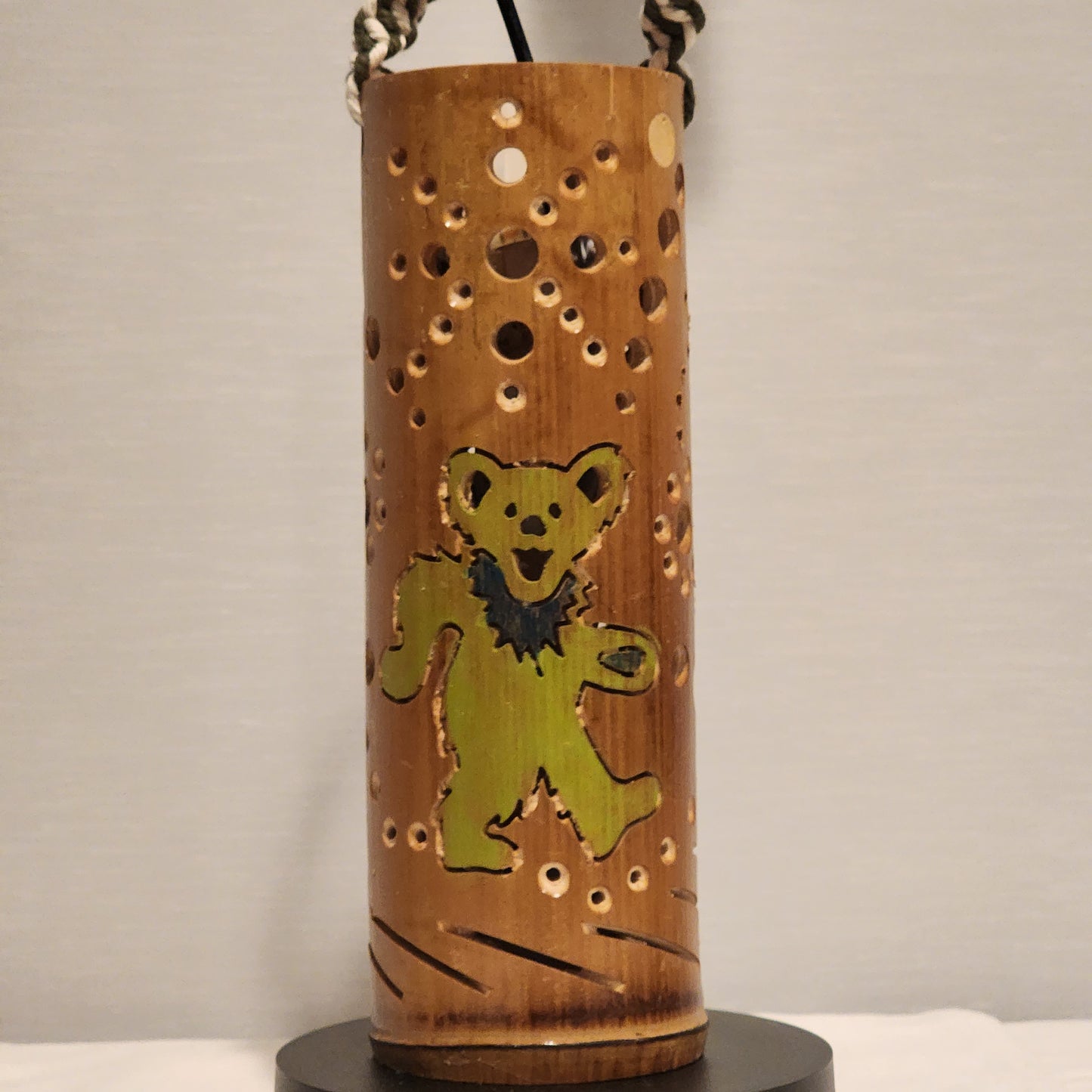 9" Bamboo Lantern Dancing Bear