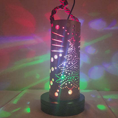 9" Bamboo Lantern - Pixel Christmas Tree