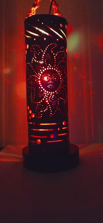 12" Bamboo Lantern - Sun Pixel