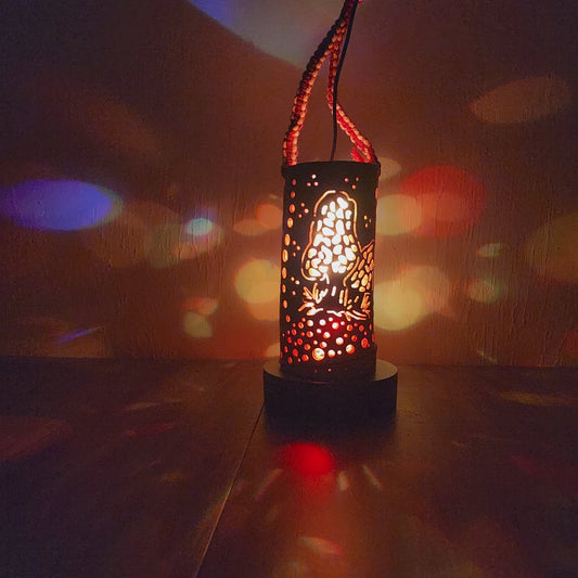 8" Bamboo Lantern - Morel