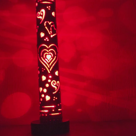 21" Bamboo Lantern - Hearts