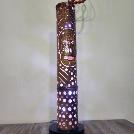 20" Bamboo Lantern - Sugar Skull