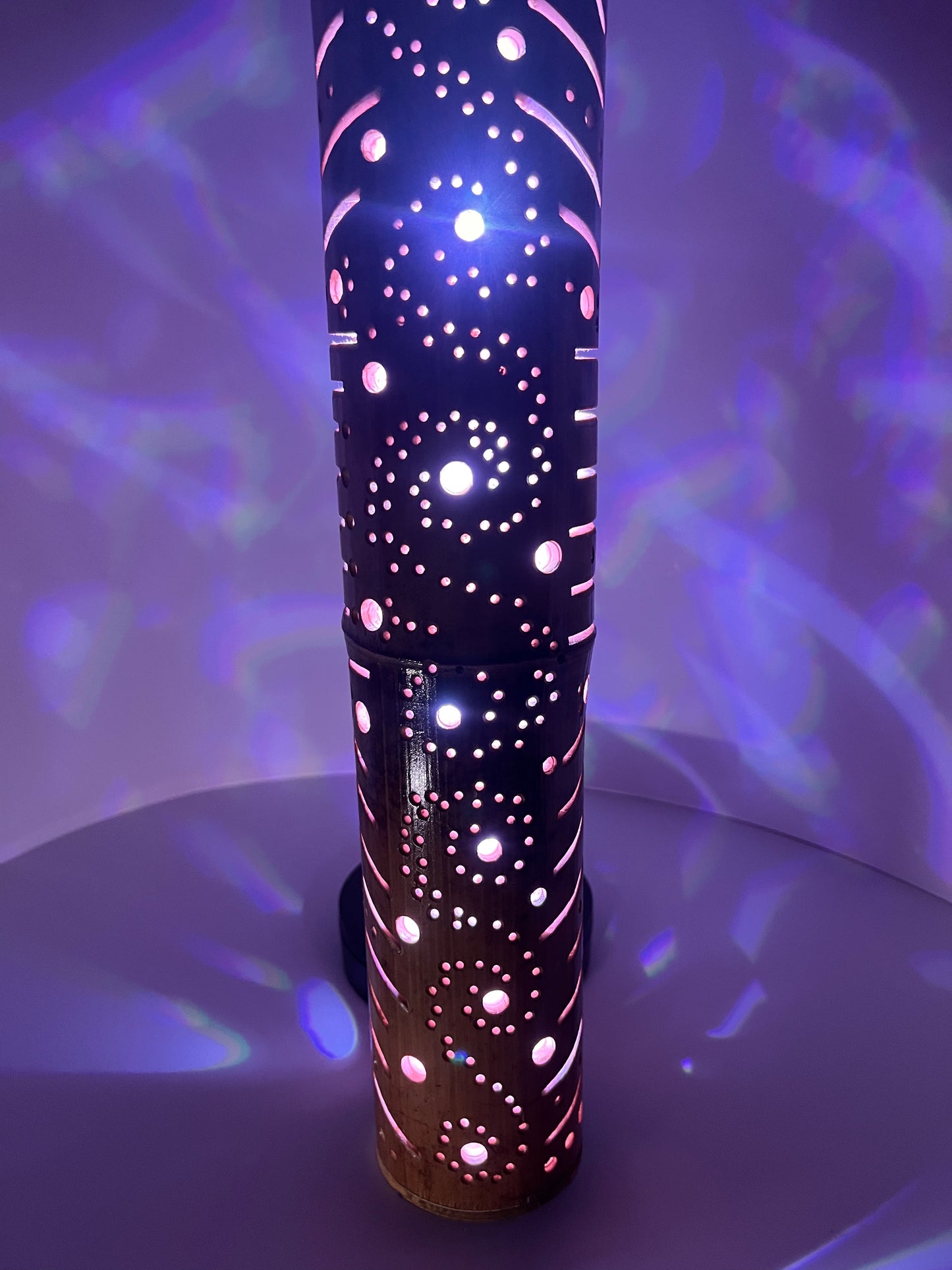22” Bamboo Lantern -  Vertical Bears