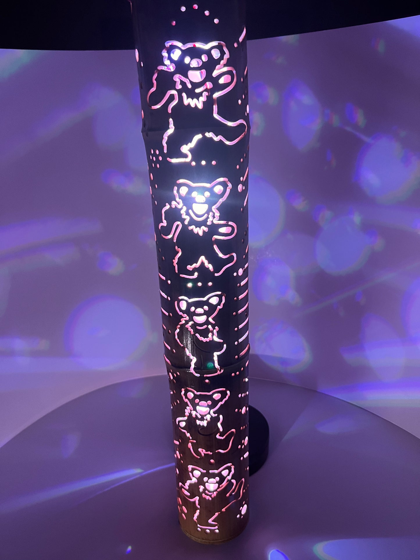 22” Bamboo Lantern -  Vertical Bears